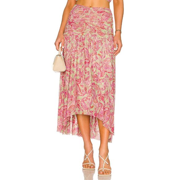 NWT $270 MISA LOS ANGELES DALIDA HI LO MIDI MAXI SKIRT US SIZE SMALL SOLD OUT! - Picture 3 of 6
